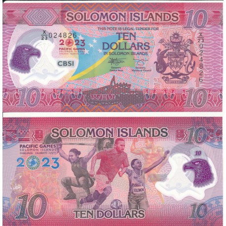 . SALOMON ISLAS 2 DOLARES 2001 POLYMER Pick 23 SC Solomon Island