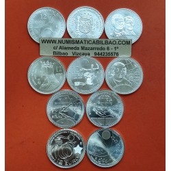 10 monedas NO BOLSA FNMT x ESPAÑA 12 EUROS 2002+2003+ 2004 x2 +2005+2006+2007+2008+2009+2010 PLATA SC SI CAPSULAS