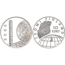 FINLANDIA 10 EUROS 2002 OLIMPIADA DE HELSINKI 1952 KM.107 MONEDA DE PLATA SC Finnland silver coin