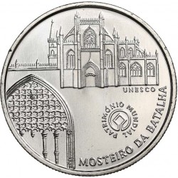 PORTUGAL 5 EUROS 2005 MONASTERIO DE BATALLA Serie UNESCO MONEDA DE PLATA SC silver