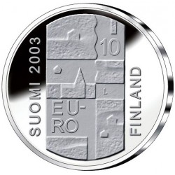 FINLANDIA 10 EUROS 2003 MUSICO ANDERS CHYDENIUS KM.110 MONEDA DE PLATA PROOF Finnland silver coin