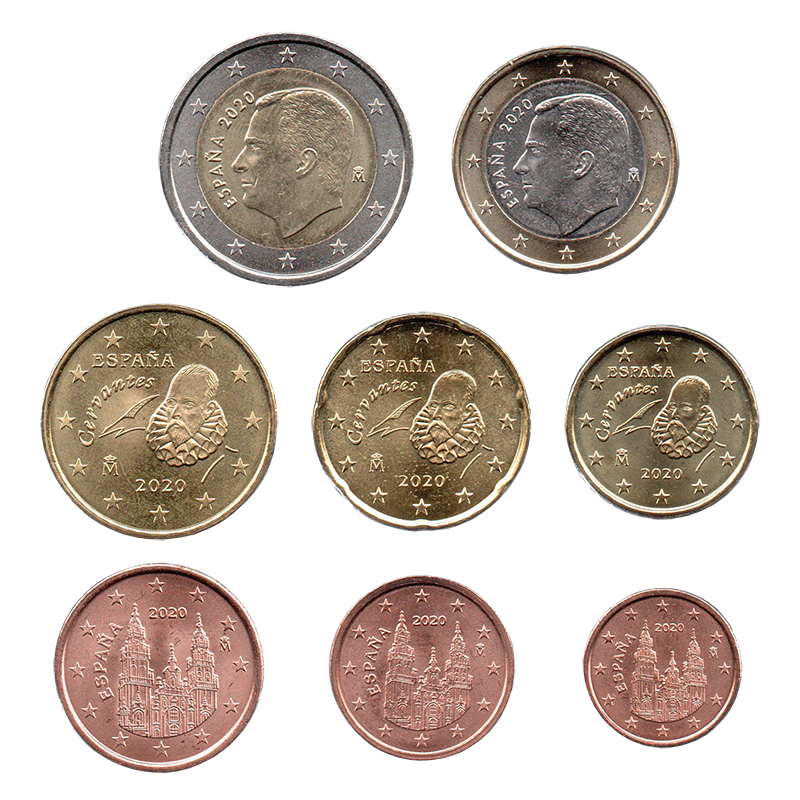 . 1 aaacoin @ 15/MARZO Envío @ ESPAÑA MONEDAS EURO 2024 Serie 1+2+5+10+20+50 Centimos + 1 EURO + 2 EUROS REY FELIPE VI Tira