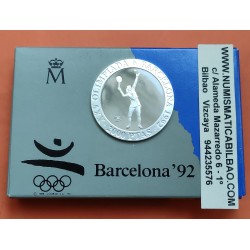 ESPAÑA 2000 PESETAS 1991 TENIS FEMENINO 3ª Serie OLIMPIADA DE BARCELONA 1992 MONEDA DE PLATA @PROOF@ ESTUCHE FNMT 0,80 Onzas