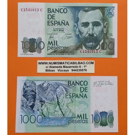 ESPAÑA 1000 PESETAS 1979 BENITO PEREZ GALDOS Serie D....C Pick 158 BILLETE SIN CIRCULAR SC Spain UNC banknote