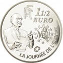 . FRANCIA 1,50 EUROS 2006 EUROPA Alegoría INTRODUCCIÓN AL EURO KM.2037 MONEDA DE PLATA PROOF 1-1/2€