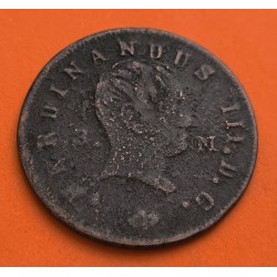 REINO DE NAVARRA España Rey FERNANDO VII 3 MARAVEDIES 1830 Ceca de PAMPLONA @RARA@ MONEDA DE COBRE Spain 3 Maravedis