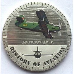 @TIrada 1.940 + ESTUCHE@ BURUNDI 5000 FRANCOS 2015 ANTONOV AN-2 Historia de la Aviación KM.39 MONEDA DE PLATA PROOF COLORES