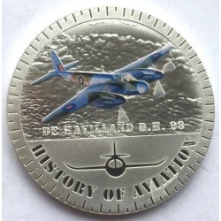 @TIrada 1.940 + ESTUCHE@ BURUNDI 5000 FRANCOS 2015 HAVILLAND D.H. 98 Historia de la Aviación KM.40 MONEDA DE PLATA PROOF COLORES