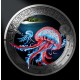 . 1 aaacoin AUSTRIA 3 EUROS 2024 MEDUSA Serie VIDA MARINA @COLORES@ 6ª MONEDA DE NICKEL Leuchtqualle