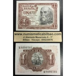 ESPAÑA 1 PESETA 1953 JULIO 22 MARQUES SANTA CRUZ SC Serie R