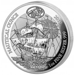 RUANDA 50 FRANCOS 2019 Nautical Ounce GALEON VICTORIA MONEDA DE PLATA 1 ONZA OZ silver Rwanda 50 Francs