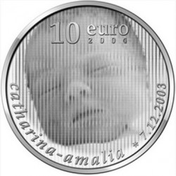 THE NETHERLANDS 10 EURO 2004 SILVER BEATRIX & AMALIA