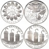2 monedas PROOF x SAN MARINO 5 EUROS 2002 + 10 EUROS 2002 BIENVENIDA AL EURO PLATA SI CÁPSULAS NO ESTUCHE