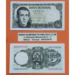 1 billete EBC x ESPAÑA 5 PESETAS 1951 JAIME BALMES Serie 1H Pick 140 Spain banknote