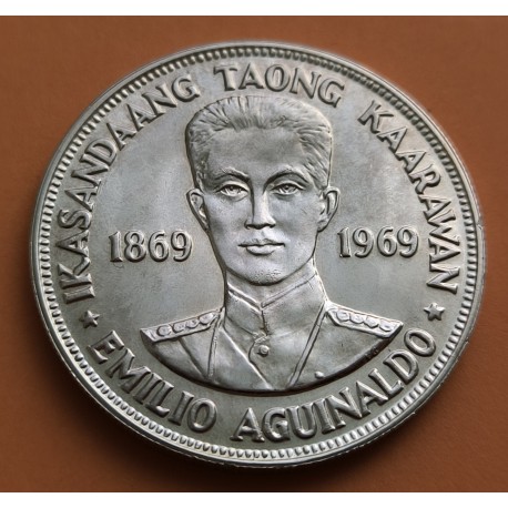 FILIPINAS 1 PESO 1963 ANDRES BONIFACIO PLATA Silver Philippines