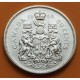 CANADA 50 CENTAVOS 1964 REINA ISABEL II KM.56 MONEDA DE PLATA SC- Half Dollar silver