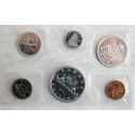 6 monedas x CANADA 1 Centavo COBRE + 5 Centavos NICKEL y 10+25+50 Centavos 1965 PLATA + 1 DOLAR 1965 CANOA DE INDIOS PLATA SC