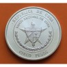 CUBA 5 PESOS 1975 XXV AÑOS DEL BANCO NACIONAL KM.36 MONEDA DE PLATA PROOF Caribe silver coin