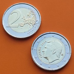 . 1 aaacoin @@ 15/MARZO Envío @@ ESPAÑA 2 EUROS 2024 REY FELIPE VI  SC MONEDA NO CONMEMORATIVA Tirada Limitada