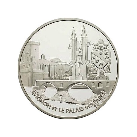 FRANCIA 1,50 EUROS 2004 AVIGNON PALACIO DE LOS PAPAS Serie MONUMENTOS KM.1364 MONEDA DE PLATA PROOF