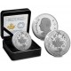 . 1 moneda x CANADA 1 DOLAR 2022 REINA ISABEL II PLATINUM JUBILEE 70 Años PLATA PROOF ESTUCHE CERTIFICADO $1 Dollar silver coin