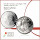 @AGOTADA@ ITALIA CARTERA OFICIAL EUROS 2023 UNC 1+2+5+10+20+50 Centimos 1€ + 2 EUROS 2023 + 5 EUROS 2023 ITALO CALVINO PLATA SET