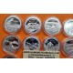 . 12 monedas x CONGO 20 FRANCOS 2020+2021+2022+2023 DINOSAURIOS Prehistoric Life MAMUT, T-REX... PLATA 1 ONZA OZ