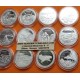 . 12 monedas x CONGO 20 FRANCOS 2020+2021+2022+2023 DINOSAURIOS Prehistoric Life MAMUT, T-REX... PLATA 1 ONZA OZ