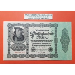1 billete EBC x ALEMANIA 50000 MARCOS 1922 WEIMAR Burgermaster Brauweiler TAMAÑO XXL Pick 79 Germany Reichsbanknote