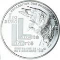 . @Tirada 3110 uds.@ FRANCIA 1,50 EUROS 2005 LA SEMBRADORA SEMEUSE Loi du 9 Decembre KM.1436 MONEDA DE PLATA PROOF France