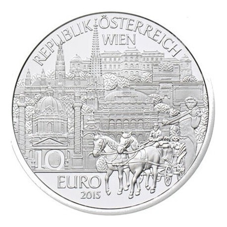 . 2015 AUSTRIA 10 EUROS CIUDAD DE VIENA COBRE SC OSTERREICH
