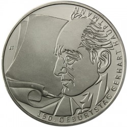 ALEMANIA 10 EUROS 2012 Ceca J GERHART HAUPTMANN MONEDA DE NICKEL SC Germany BRD Euro coin