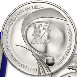 @Tirada 2.882 uds.@ FRANCIA 1,50 EUROS 2005 CLASIFICACION VINOS DE BURDEOS KM.1440 MONEDA DE PLATA PROOF 1-1/2€