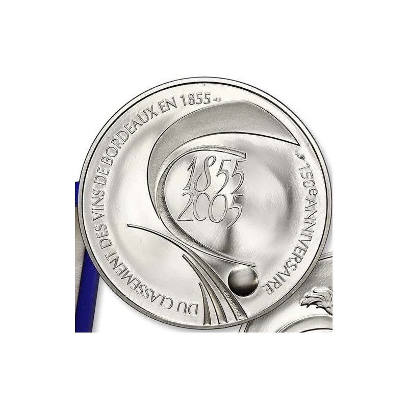 @Tirada 2.882 uds.@ FRANCIA 1,50 EUROS 2005 CLASIFICACION VINOS DE BURDEOS KM.1440 MONEDA DE PLATA PROOF 1-1/2€