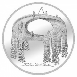 . @AGOTADA@ SUIZA 20 FRANCOS 2021 B VIADUCTO DE LEBENS e ILUSION OPTICA MONEDA DE PLATA SC Switzerland 20 Francs Franken