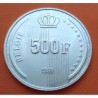 BELGICA 500 FRANCOS 1990 - 1930 REY BALDUINO Leyenda BELGIE KM.178 MONEDA DE PLATA SC- Belgium 500 Francs silver