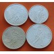 . 4 monedas x FRANCIA 5 EUROS 2008 + 10 EUROS 2009 + 15 EUROS 2008 + 25 EUROS 2009 LA SEMBRADORA PLATA SC/SC-