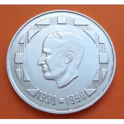 BELGICA 500 FRANCOS 1990 - 1930 REY BALDUINO Leyenda BELGIQUE KM.179 MONEDA DE PLATA SC- Belgium 500 Francs silver