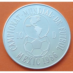 ANDORRA 10 DINERS 1986 CAMPEONATO MUNDIAL DE FUTBOL EN MEXICO KM.34 MONEDA DE PLATA SC silver 30mm 10.000 uds