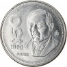 MEXICO 50 PESOS 1990 BENITO PABLO JUAREZ - PUNTOS EN BRAILLE KM.495 MONEDA DE ACERO SC- Mejico coin
