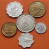 6 monedas x MALDIVAS 1 + 5 + 10 + 25 + 50 LAARI + 1 RUFIYAA 1984 al 2001 ANIMALES y BARCOS LATON NICKEL ALUMINIO EBC/SC Maldives