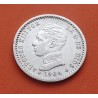 ESPAÑA Rey ALFONSO XIII 50 CENTIMOS 1904 * 1 0 PCV REY y ESCUDO KM.723 MONEDA DE PLATA EBC- Spain silver R/1