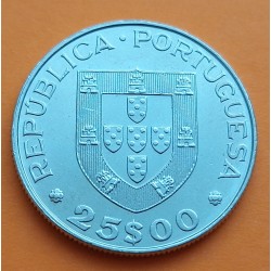 PORTUGAL 25 ESCUDOS 1982 CAMPEONATO MUNDIAL DE HOCKEY JUGADOR KM.616 MONEDA DE NICKEL SC-