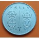 NORUEGA 5 KRONER 1978 LEON CON HACHA 350 ANIVERSARIO DEL EJERCITO KM.423 MONEDA DE NICKEL EBC Norway Norge