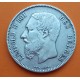 BELGICA 5 FRANCOS 1868 Rey LEOPOLDO II DES BELGES KM.24 MONEDA DE PLATA MBC Belgium silver 5 Francs