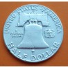 ESTADOS UNIDOS 1/2 DOLAR 1957 D BENJAMIN FRANKLIN KM.163 MONEDA DE PLATA MBC+ Half Dollar silver R/1