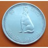 CANADA 50 CENTAVOS 1967 1867 PERRO Reina ISABEL II 100 ANIVERSARIO KM.69 MONEDA DE PLATA MBC++ Half Dollar silver 50 Cents R/2