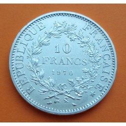 FRANCIA 10 FRANCOS 1970 HERCULES TRES GRACIAS KM.932 MONEDA DE PLATA SC- @ESCASA@ France silver 10 Francs R/2