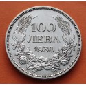 BULGARIA 100 LEVA 1930 ZAR BORIS III desde 1918 a 1943 KM.43 MONEDA DE PLATA MBC++ Silver 100 Aeba
