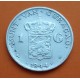 CURACAO 1 GULDEN 1944 REINA WILHELMINA KM.45 MONEDA DE PLATA PLATA MBC The Netherlands WWII R/2